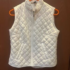 Karen Scott Cream Quilted Vest